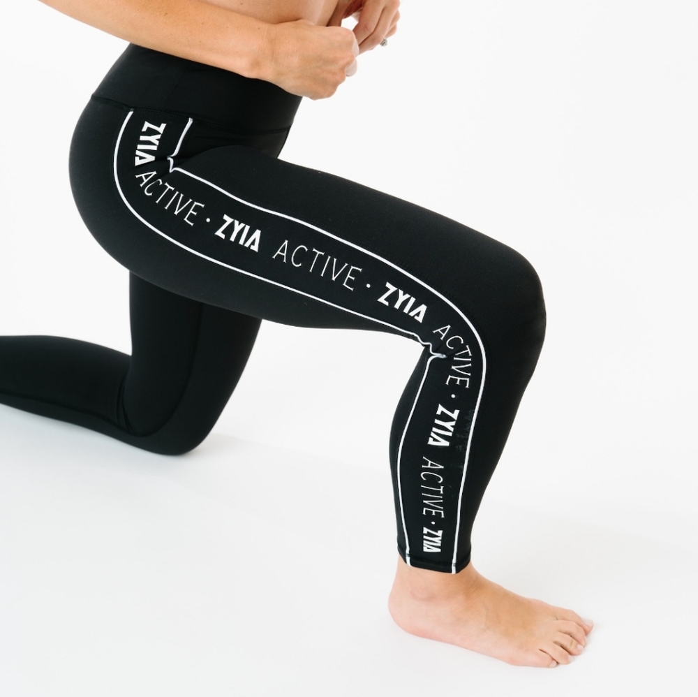 Ziya Active Black Logo Light N Tight Legging